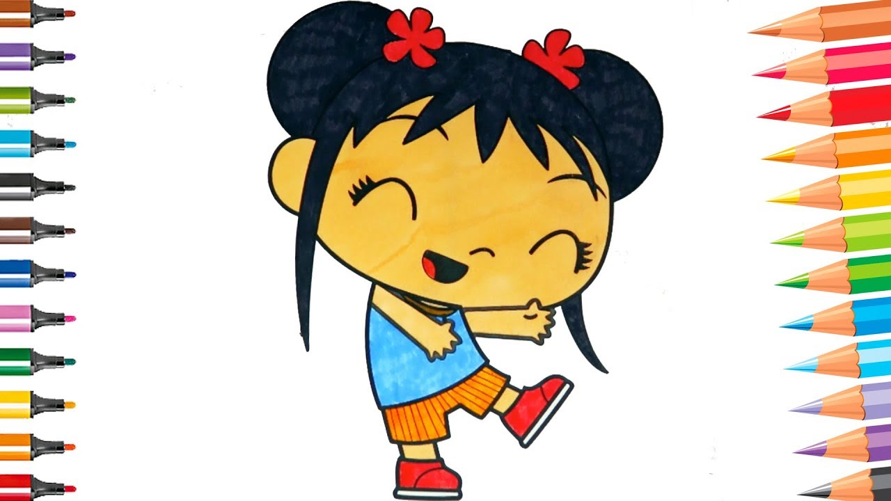 Ni Hao Kai Lan Speed Coloring Pages for Kids