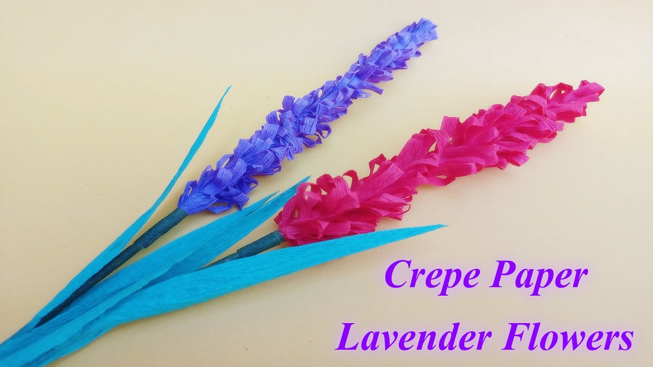 BEAUTIFUL LAVENDER CREPE PAPER FLOWER DIY | HOW TO MAKE LAVENDER PAPER FLOWER | DIY EASY PAPER CRAFT