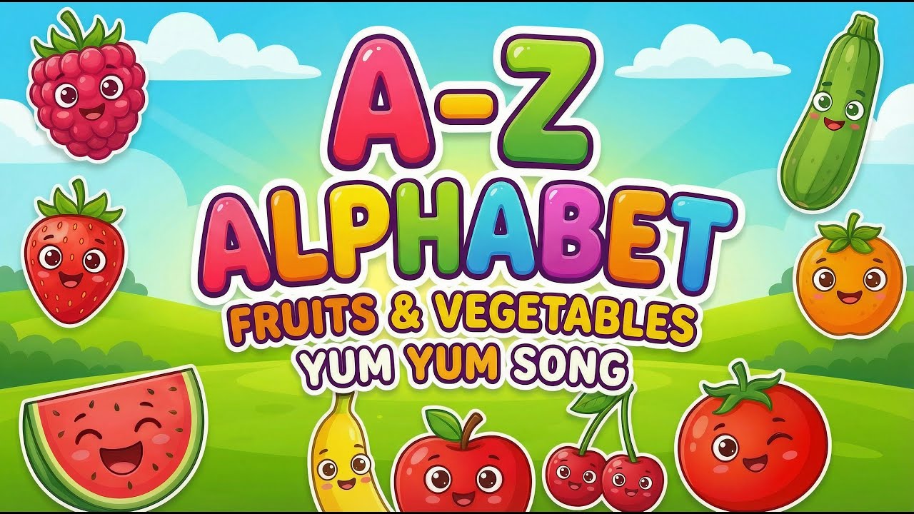 A to Z Alphabet Song for Kids | Learn Fruits & Vegetables | Yum Yum Yum ABCs