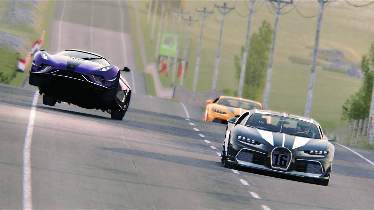 Koenigsegg Regera Ghost High-Downforce Package vs Bugatti Chiron Super Sport at Hihglands