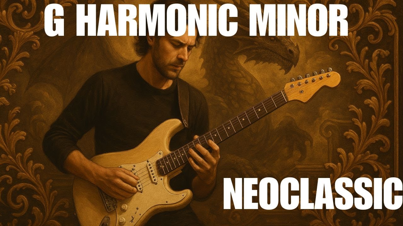 Neoclassic G  Harmonic minor  with Malmsteen-Inspired guitar Backing Jam track