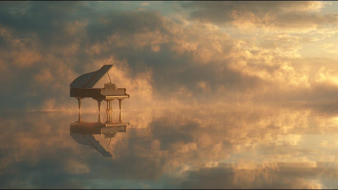 Live Relaxing Piano in a Serene Landscape – Calm Music for Study, Focus & Dee – Golden Piano Diaries