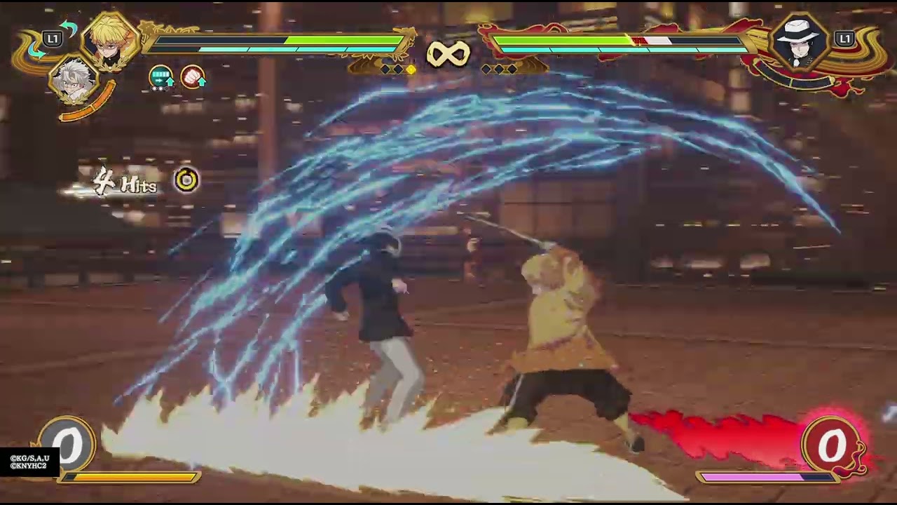 (Infinity castle) zenitsu and Sanemi shinazugwa vs Muzan
