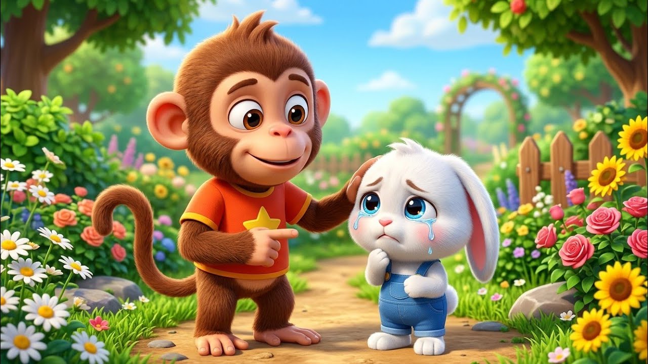 Monkey care animal | monkey cartoon video| monkey jungl cartoon| 