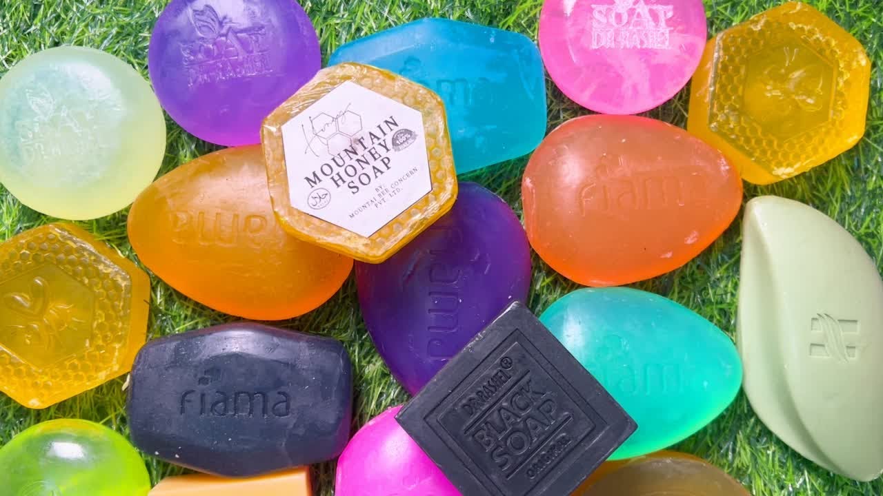 ASMR Video | Peeling off the film | Crushing soap boxes with foam | Cutting soap | Clay cracking🧼