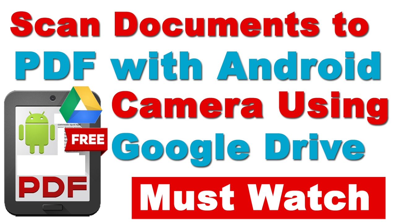 How to Scan Documents to PDF with Your Android Phone's Camera Using Google Drive (Must Watch)