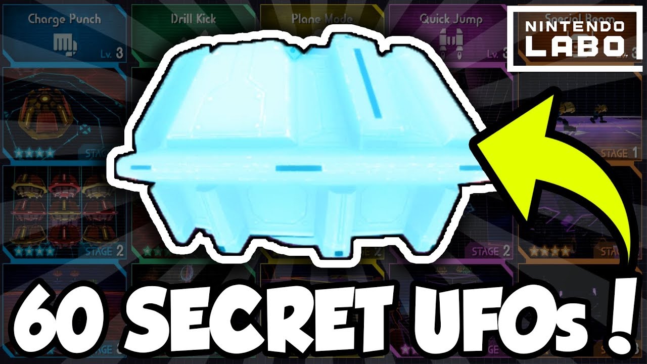 ALL 60 SECRET UFOs in Nintendo Labo Robot Kit Challenge Mode 100% Completion!