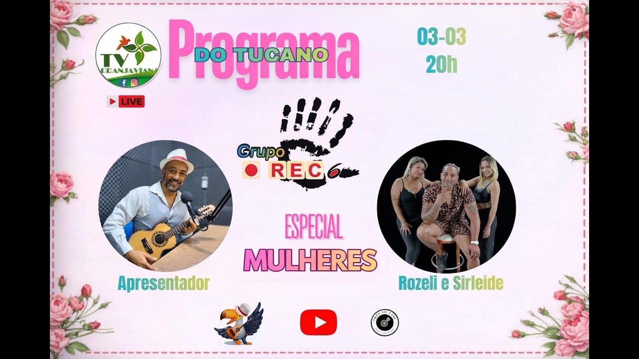 GRUPO REC 6 - ESPECIAL MULHERES NO PROGRAMA DO TUCANO NA TV GRANJA VIANA