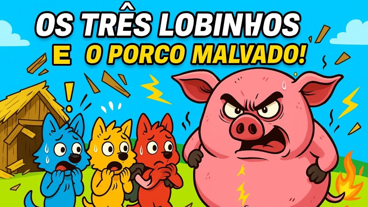 Os Três Lobinhos e o Porco Mau 🐺🐷 | História Infantil Divertida com Moral