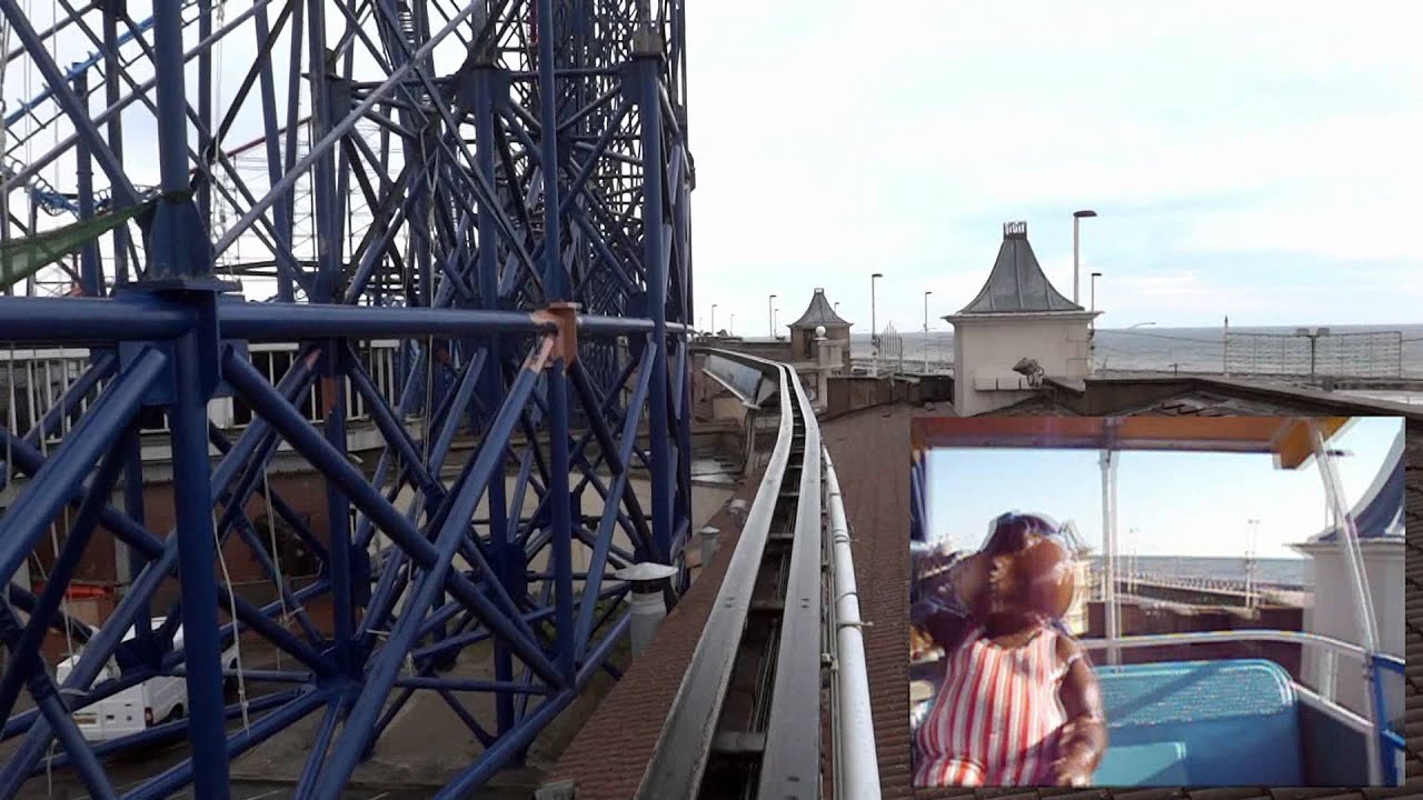 Blackpool Pleasure Beach Monorail Ride (Reverse POV with additional view).