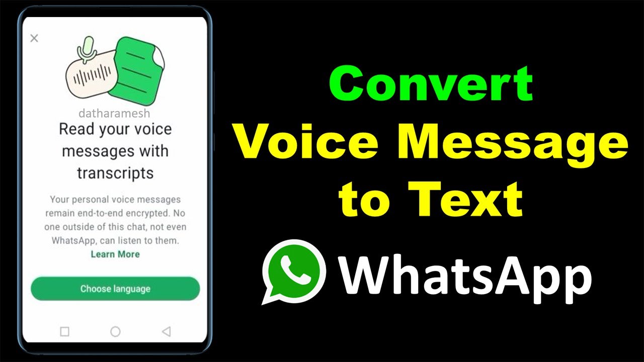 How to Convert Voice Message to Text In WhatsApp | WhatsApp Transcribe