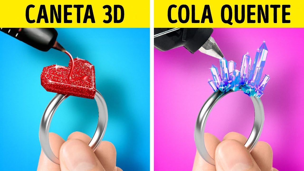 COLA QUENTE VS. CANETA 3D || DIYS: JOIAS, OBJETOS DECORATIVOS E MINIATURAS