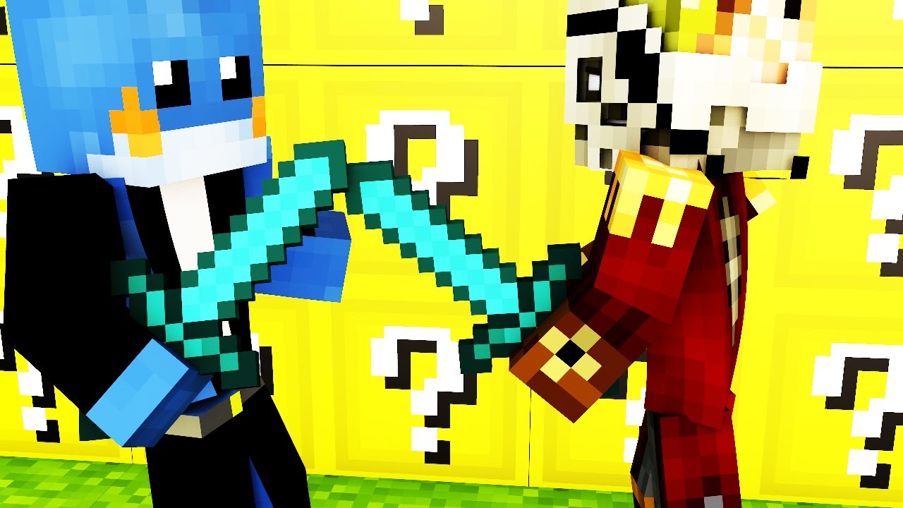 1 VS 6 POROBIENI - LUCKY BLOCK SKY WARS