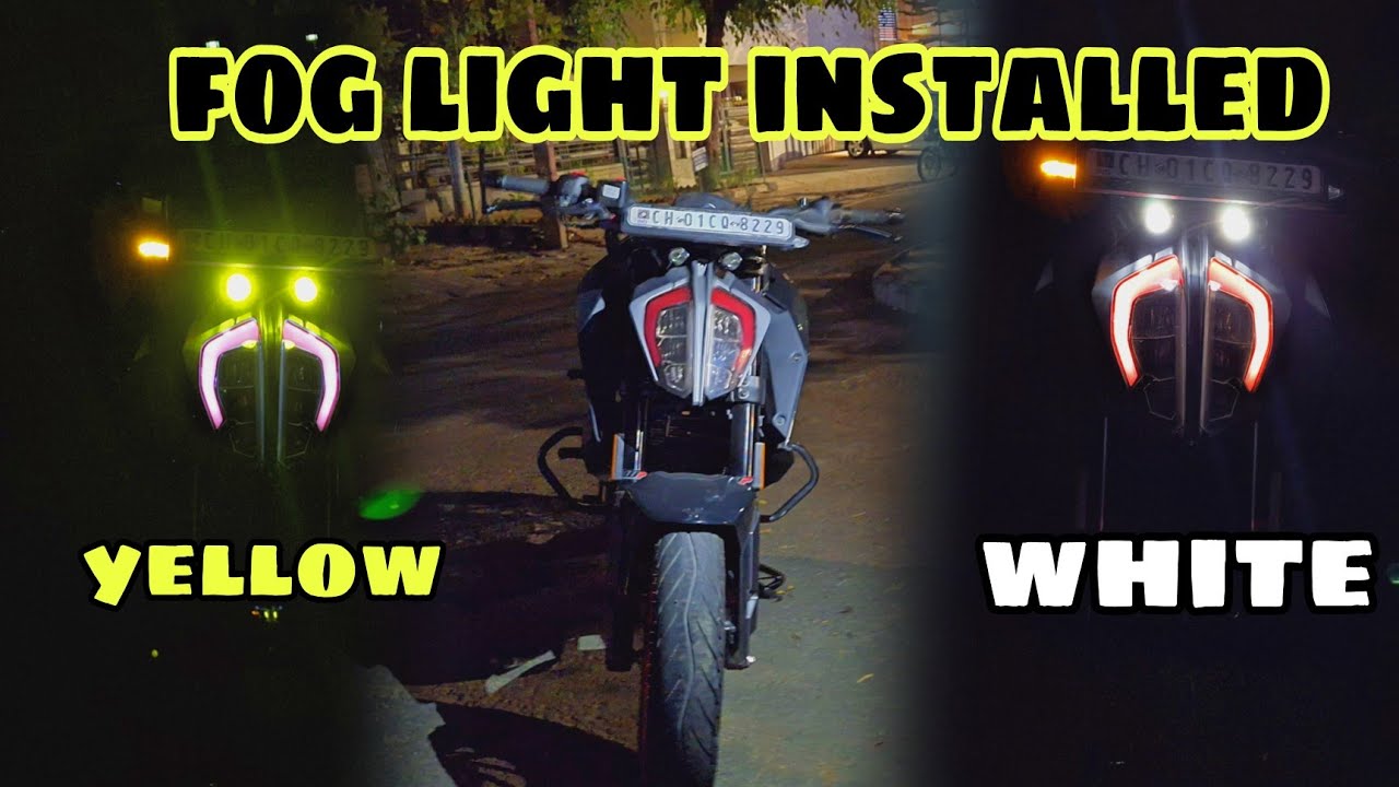Fog light instal Duke 250 colour change white yellow white and yellow | ktm duke 250 | newduke 250