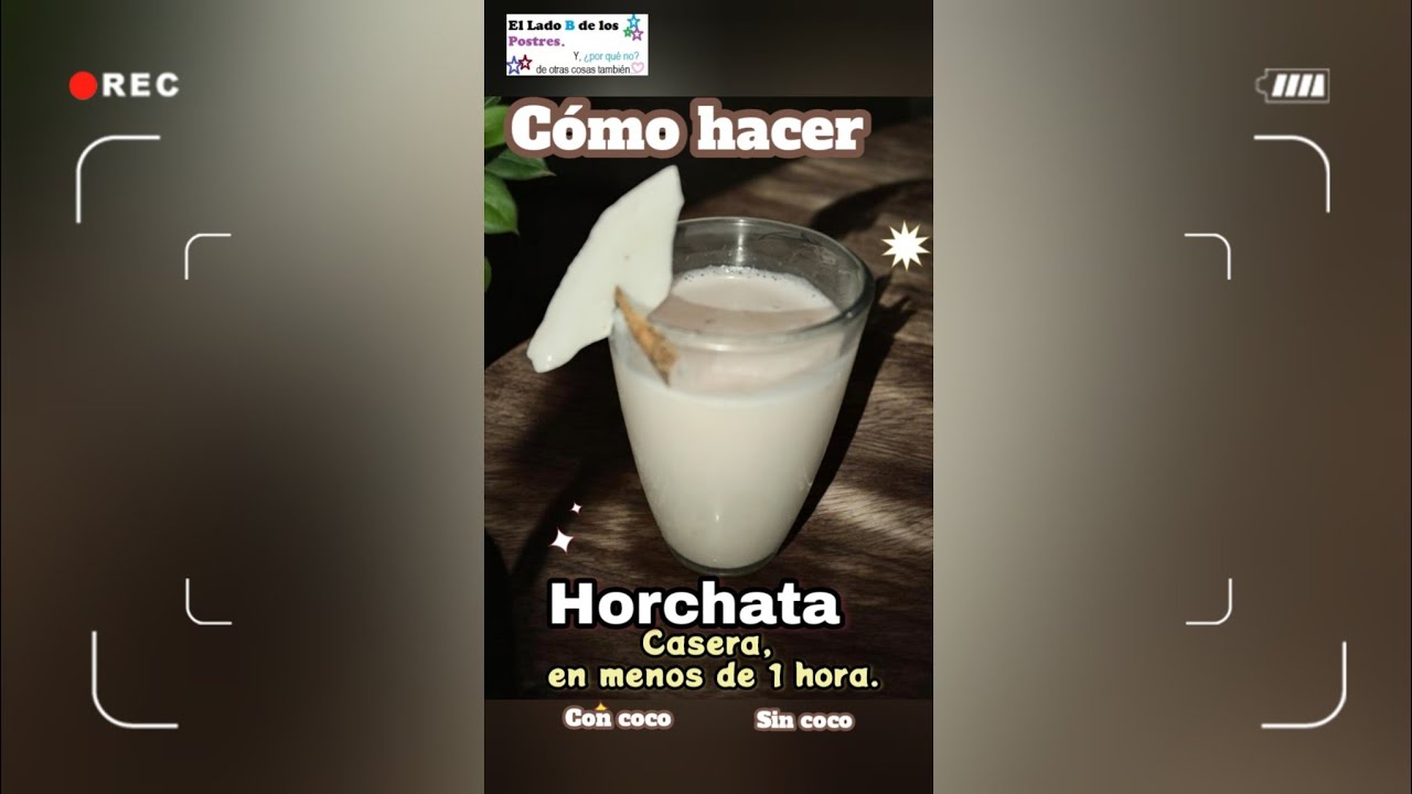 Horchata casera de arroz con coco y canela ✨ Lista en menos de 1 hora y sin concentrados.
