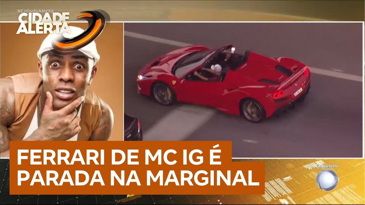 MC IG é parado pela polícia na Marginal Tietê dirigindo carro de luxo sem habilitação