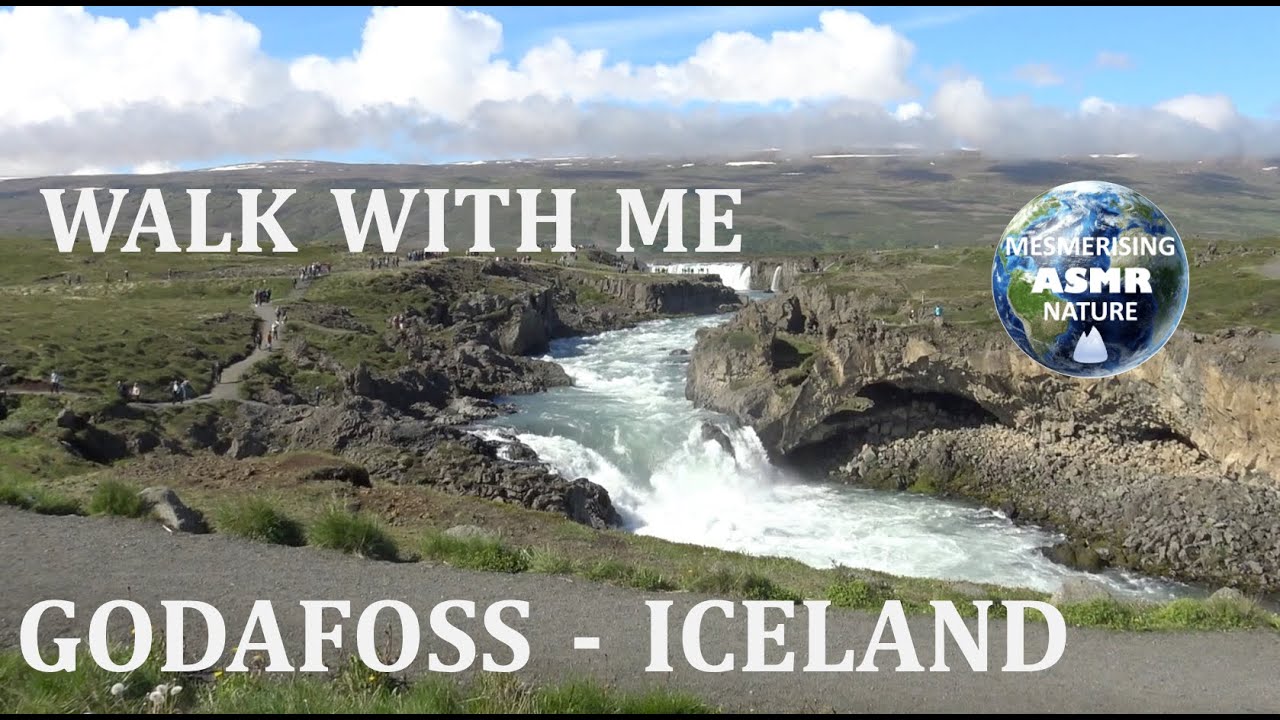 Walk with me - Godafoss - One of Iceland's popular waterfalls. No talking, just background sounds.