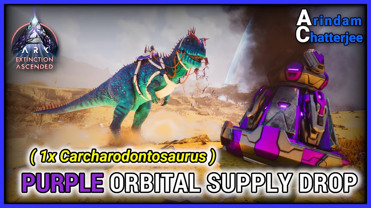 ARK Ascended Extinction - SOLO LEGENDARY PURPLE Orbital Supply Drop (1x Carcha) - S3E69