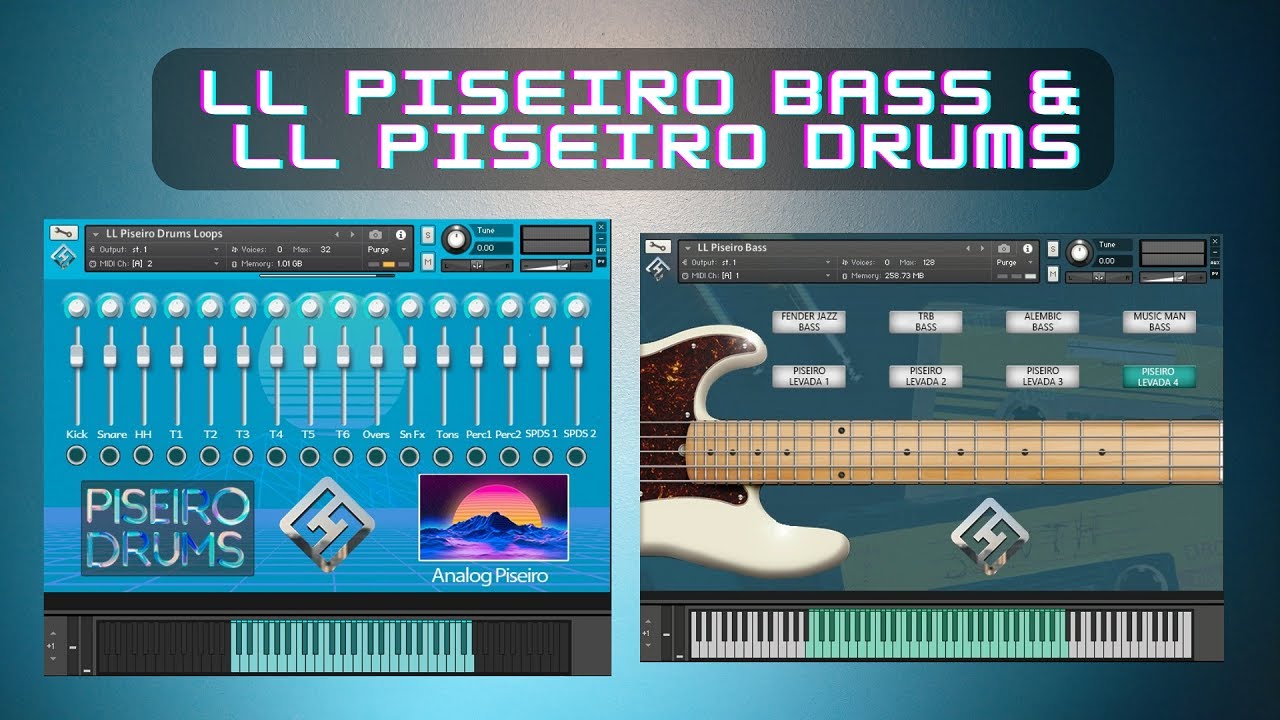 LL Piseiro Drums Ed. Loops & LL Piseiro Bass | O melhor pacote para produtores de piseiro | KONTAKT