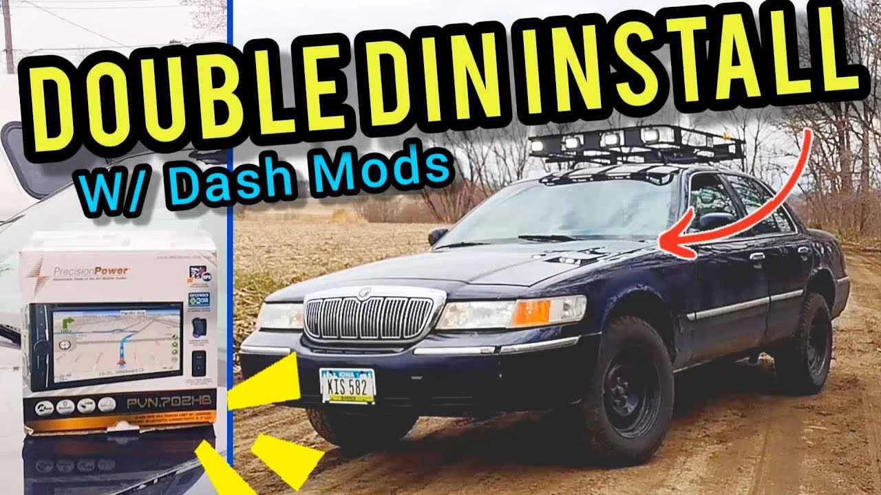 DOUBLE DIN Radio Install And Review! Dash Modifications & Wiring - Grand Marquis / Crown Vic