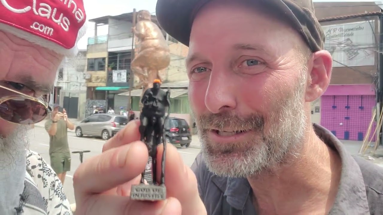 SustainaClaus & Artist Marcos discuss #MakeChildhoodGreatAgain near 