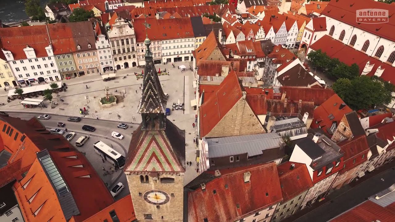 Landsberg am Lech von oben - ANTENNE BAYERN 