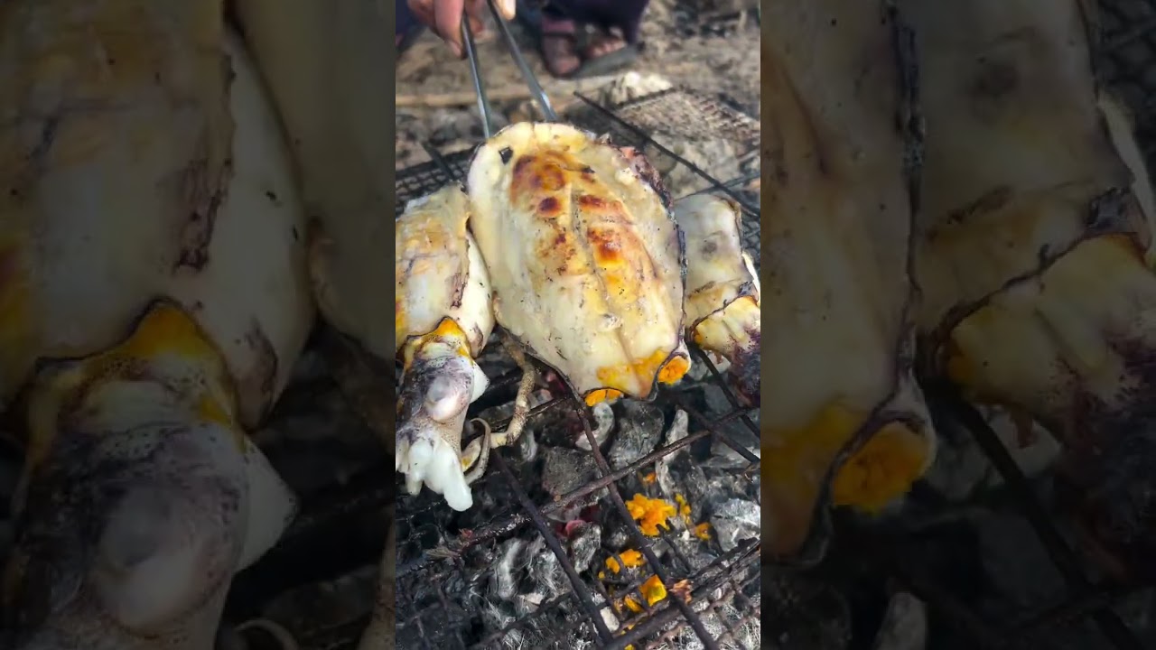 Grilled Stuffed Squid Recipe: BBQ Corn & Seafood
