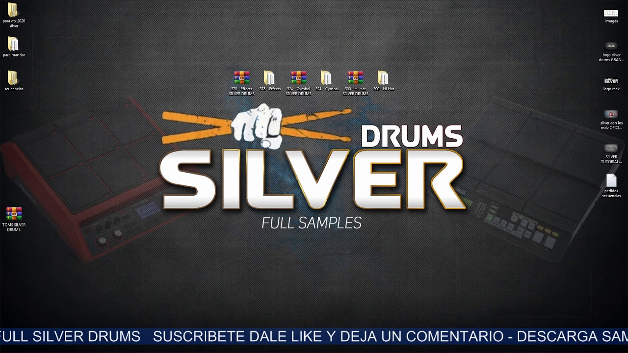 samples de cymbal hit hat y effects full SILVER DRUMS