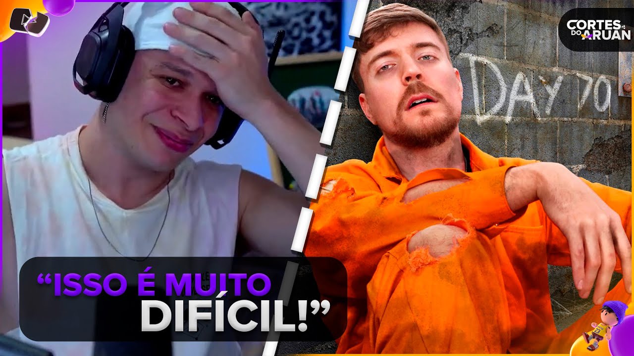 ARUAN REAGE: SOBREVIVA 100 DIAS PRESO E GANHE $500,000 (MRBEAST) - Cortes do Aruan
