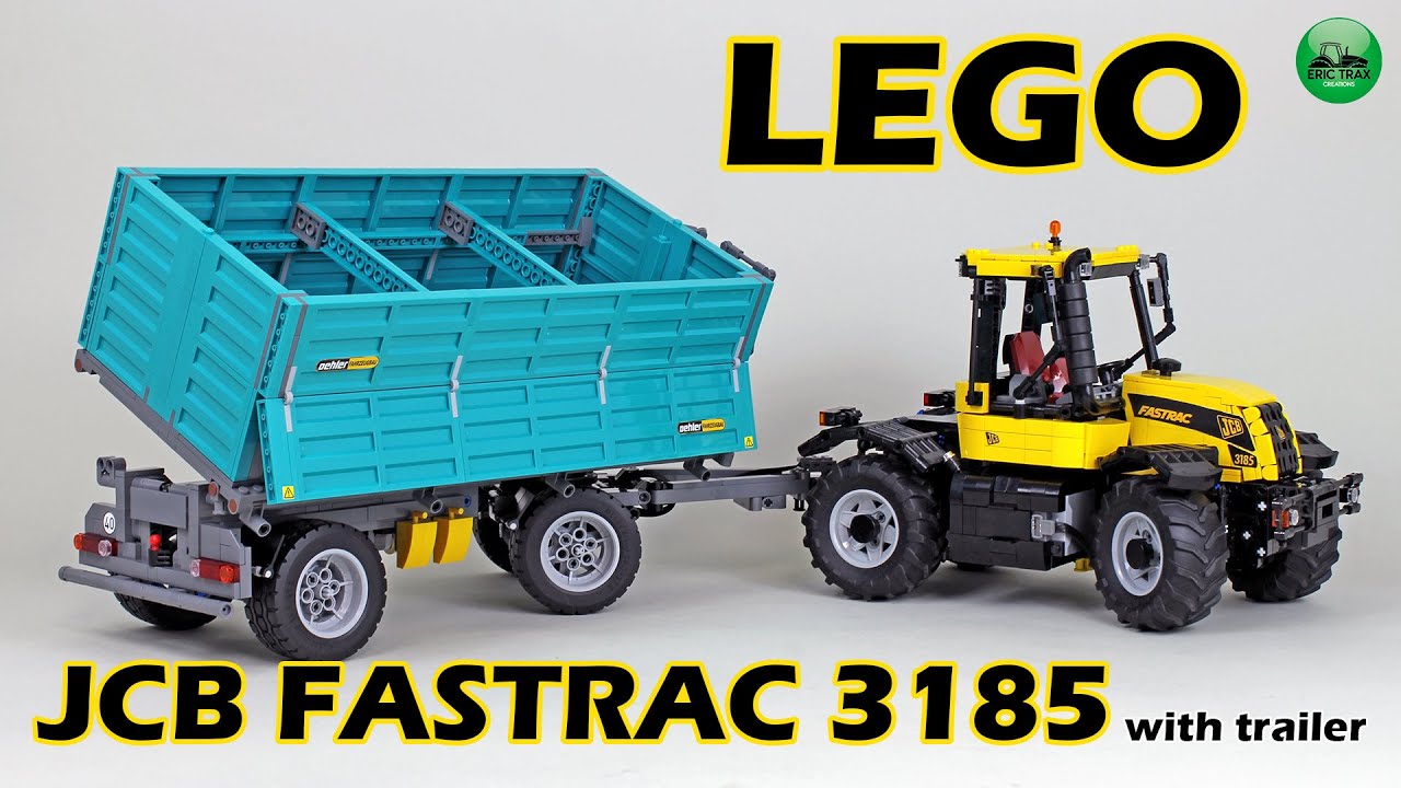 JCB Fastrac 3185 & Oehler ZDK 180 in Lego version by Eric Trax