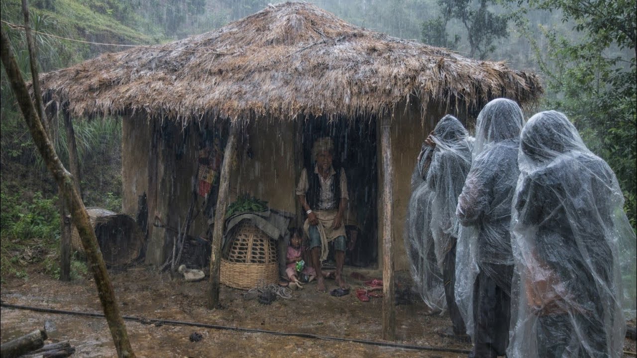 This is Himalayan Village || During the Heavy Rainy Season |Daily Activities People in Village Life
