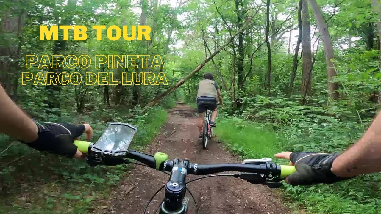 Explore Parco Pineta and  Parco del Lura riding MTB, Saronno to Lomazzo, Italy