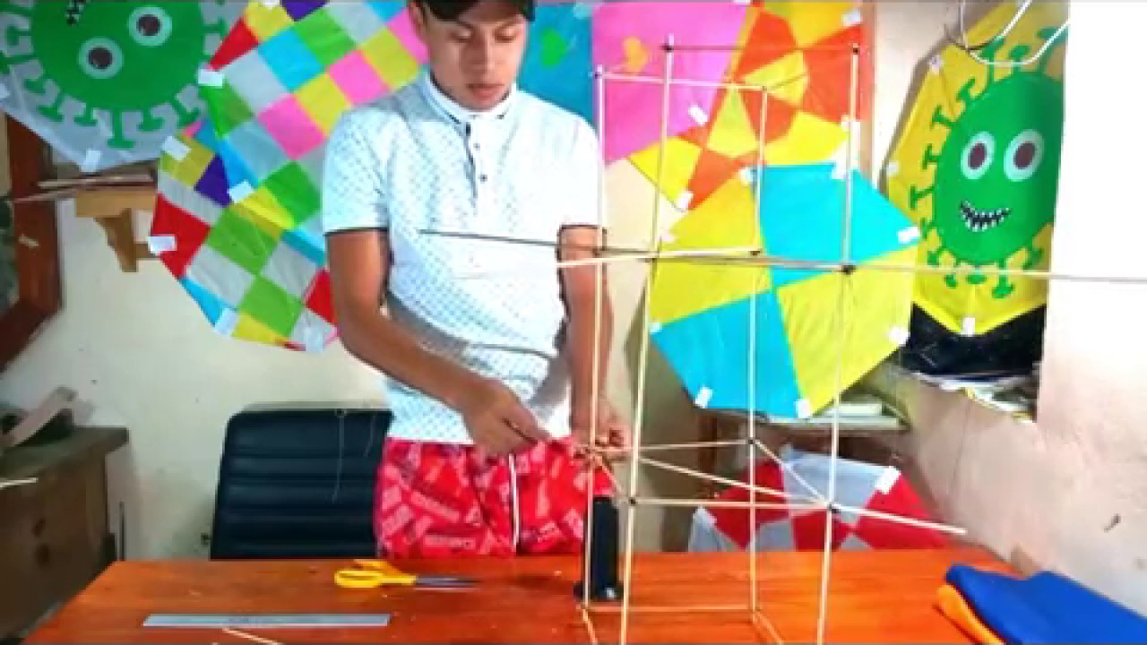 #papalote como hacer un papalote de cubo rápido y sencillo. How to make a bucket kite