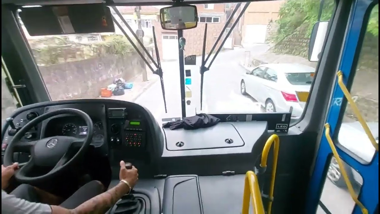 Subindo o Ângelo Laporta em Florianópolis no Marcopolo Torino S Mercedes-Benz OF-1519 BlueTec 5