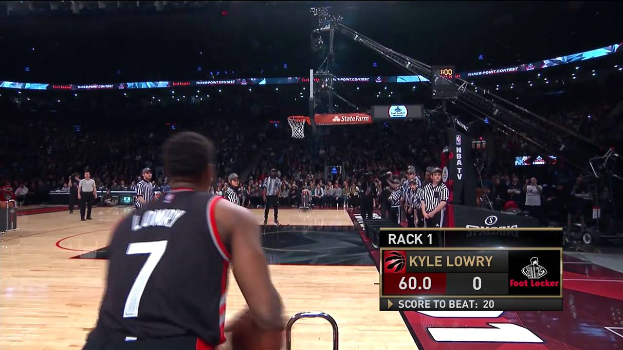 Three Point Contest: Kyle Lowry - Round 1 | February 13, 2016 | NBA All-Star 2016