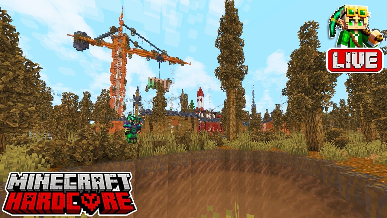 🔴 LIVE 🔴 Terraforming my Fallout-Inspired Area in my 54,600 Day Hardcore Minecraft World