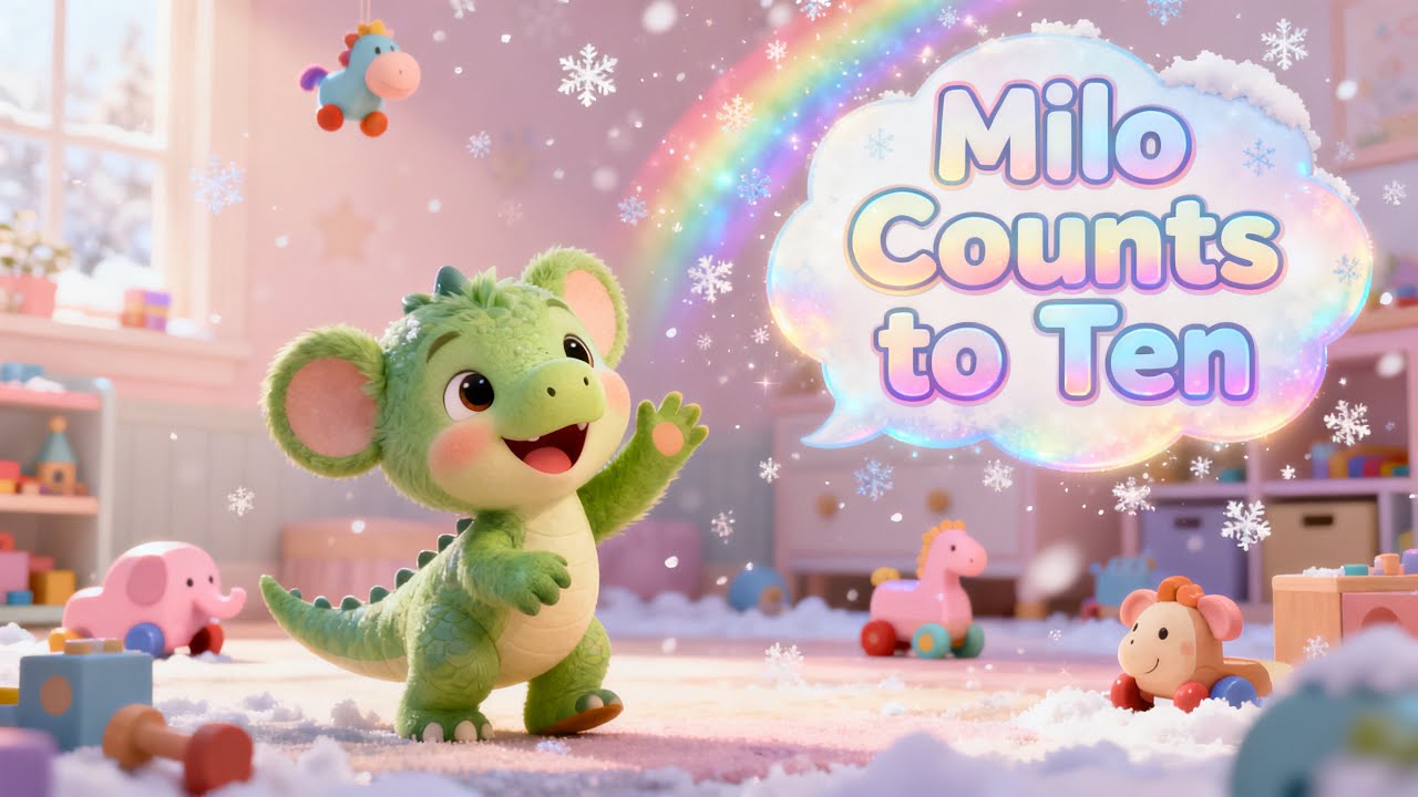 Numbers Song 1–10 🔢 | Learn Counting with Milo 🦖 | Happy Milo Milo