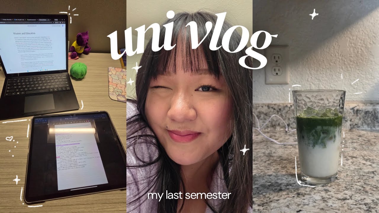 uni vlog 📖₊˚ෆ  my last semester in grad school, balancing classes and life, eating out with friends