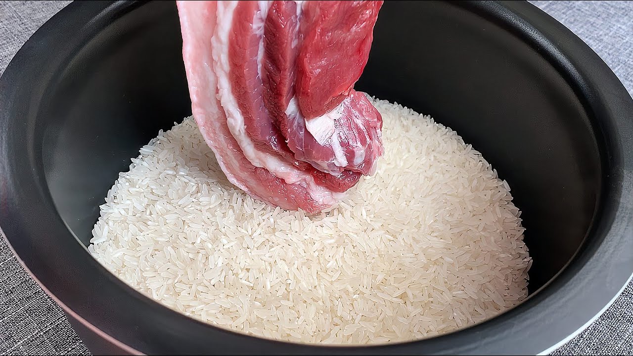五花肉放進大米里面，加水一起煮，好吃做法教給你，年夜飯吃真香 #美食 #家常菜 #懒人做法 #简单美食 #特色美食