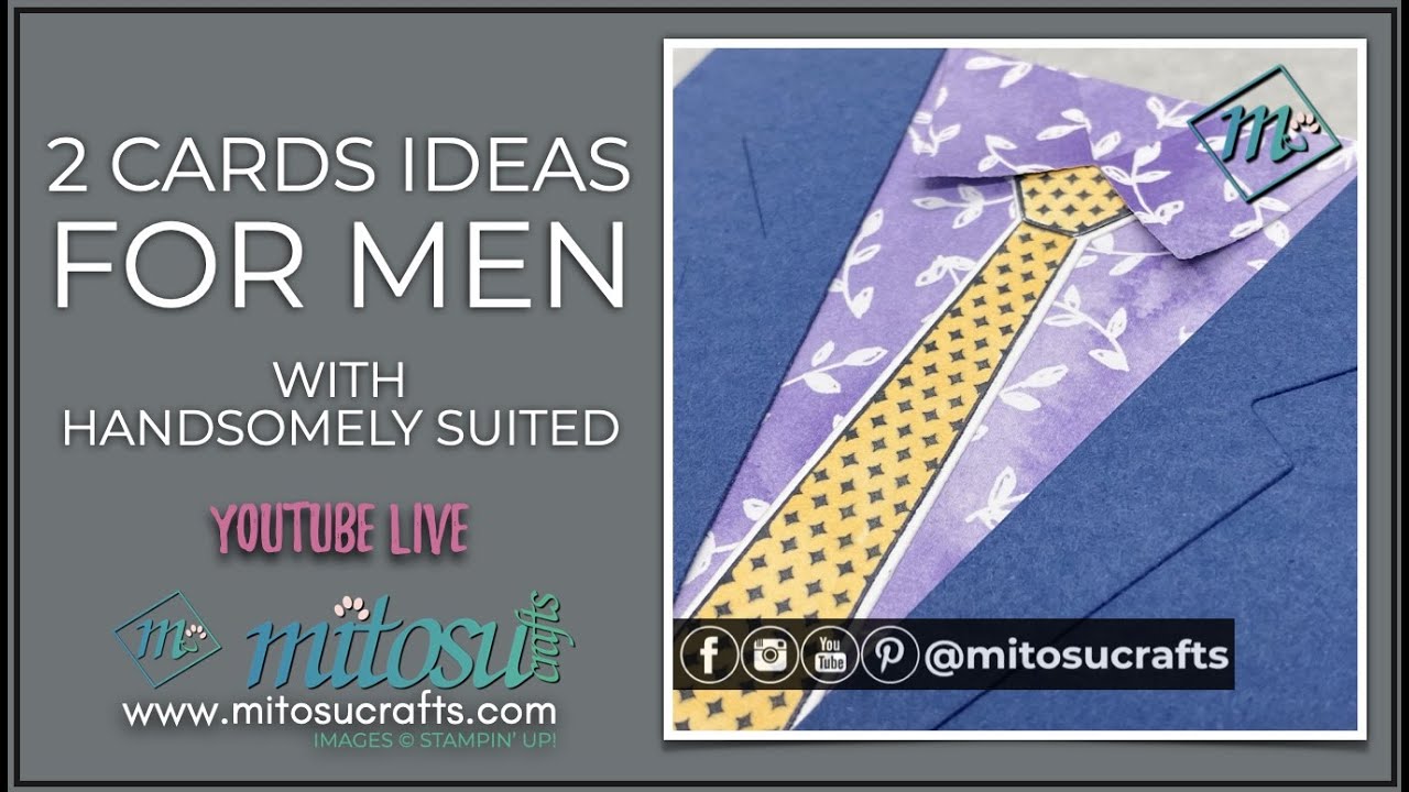 Cards for Men ideas using Handsomely Suited | #cardsformen #Stampinup