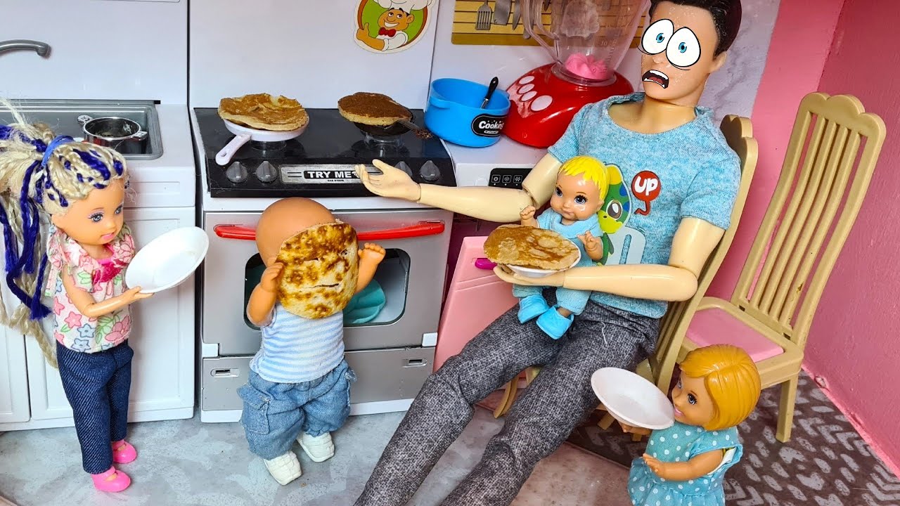 ОДИН ДЕНЬ С ПАПОЙ🤣😲 ВЫЖИВЕТ ЛИ ВЕСЕЛАЯ СЕМЕЙКА Кати и Макса куклы БАРБИ смешные истории Даринелка ТВ