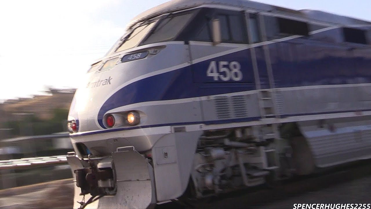 Amtrak Trains in South Orange County, CA (Spring 2014)