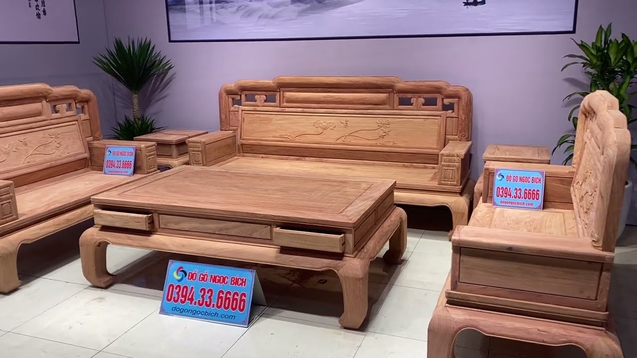 Bộ Sofa Lối Tàu Quốc Sắc Thiên Hương 223 | Đồ Gỗ Ngọc Bích