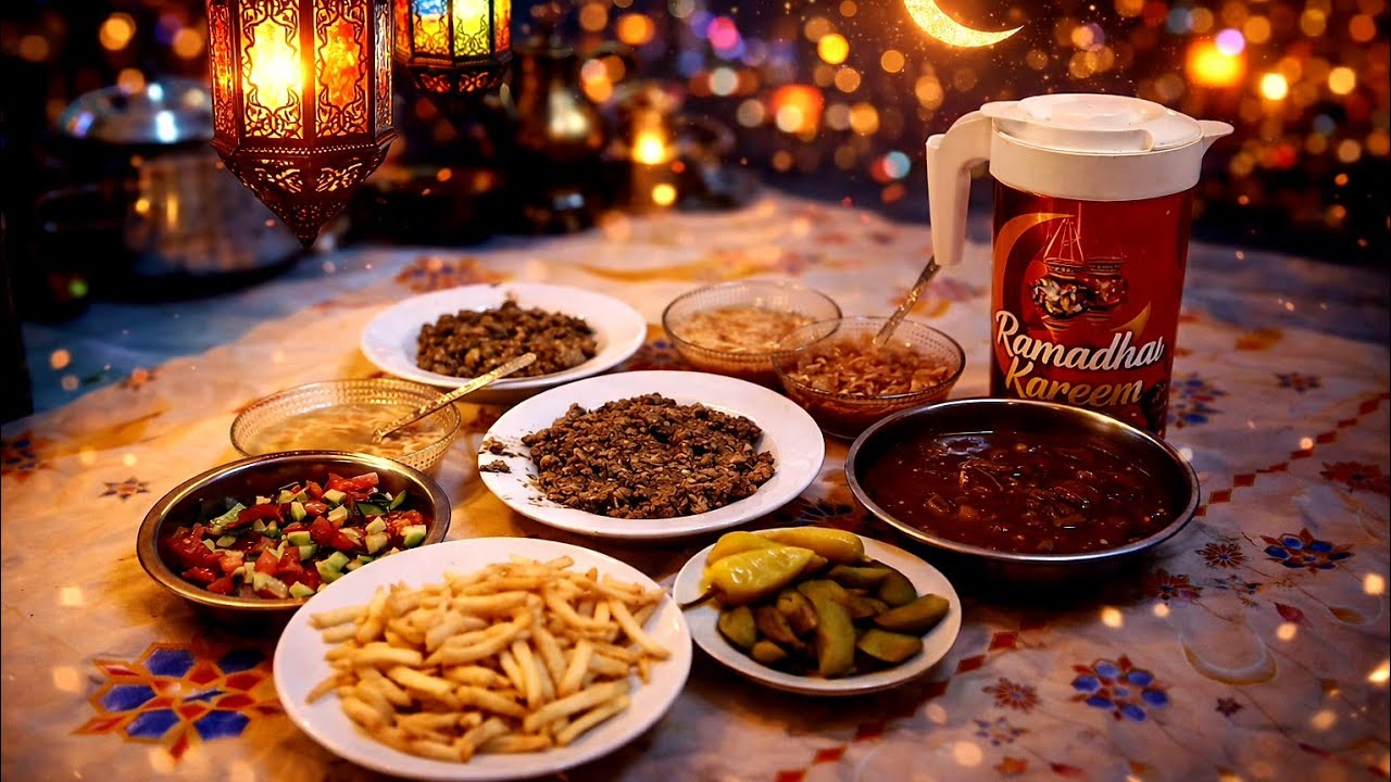 🔥🕌 سفرة اليوم قبل الأذان… تجهيز الفطور ولحظاته المميزة!