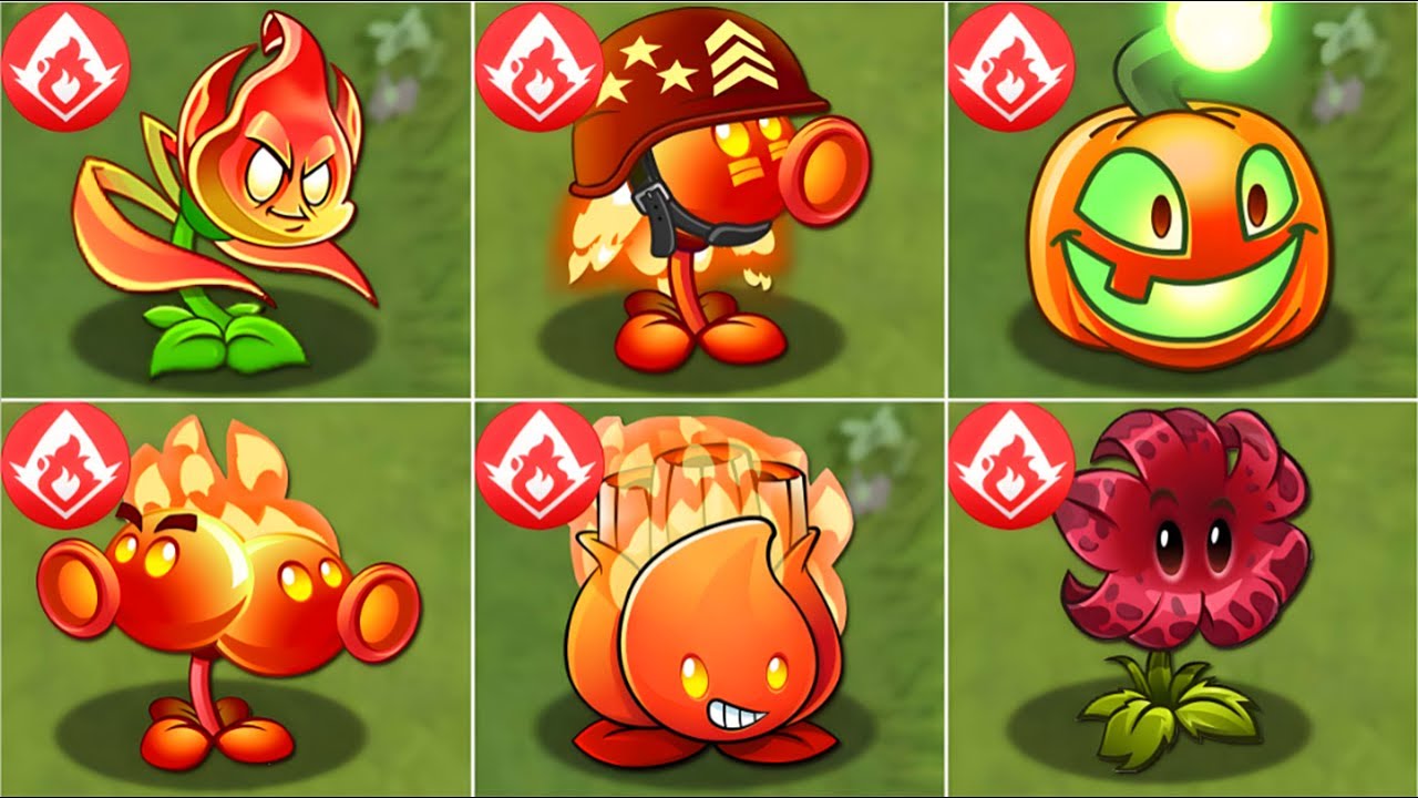 Plants vs. Zombies 2 Mod: All FIRE & Premium Plants Power-Up! vs PvZ 2 All Final Bosses