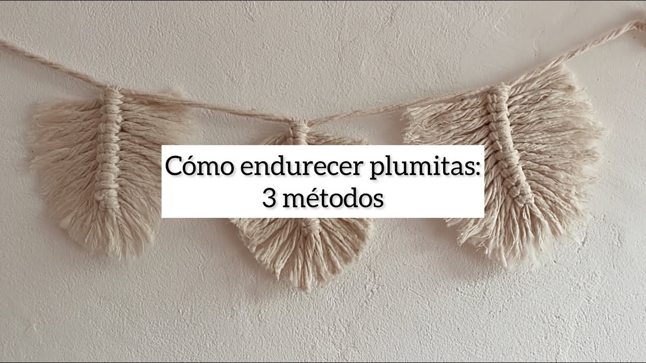 Cómo endurecer tus plumitas de macramé: 3 métodos