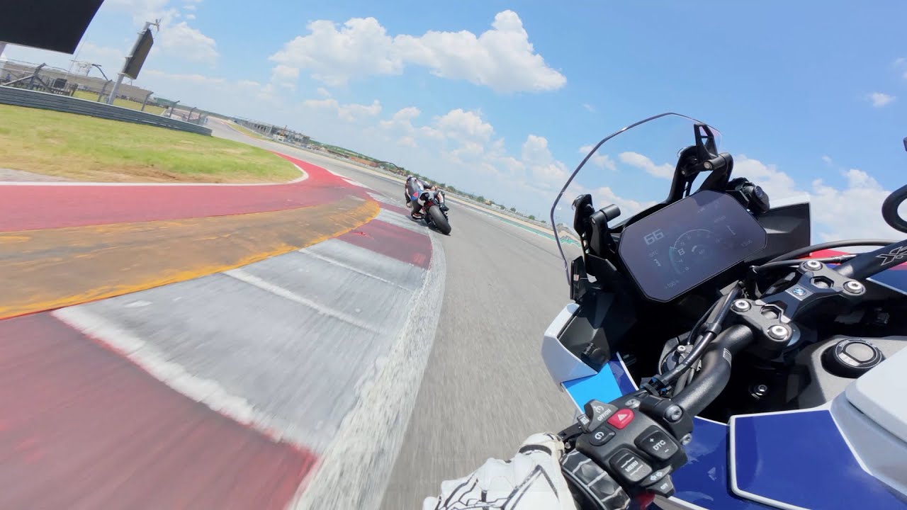 BMW Sports Tourer Battles Panigale V4 at COTA