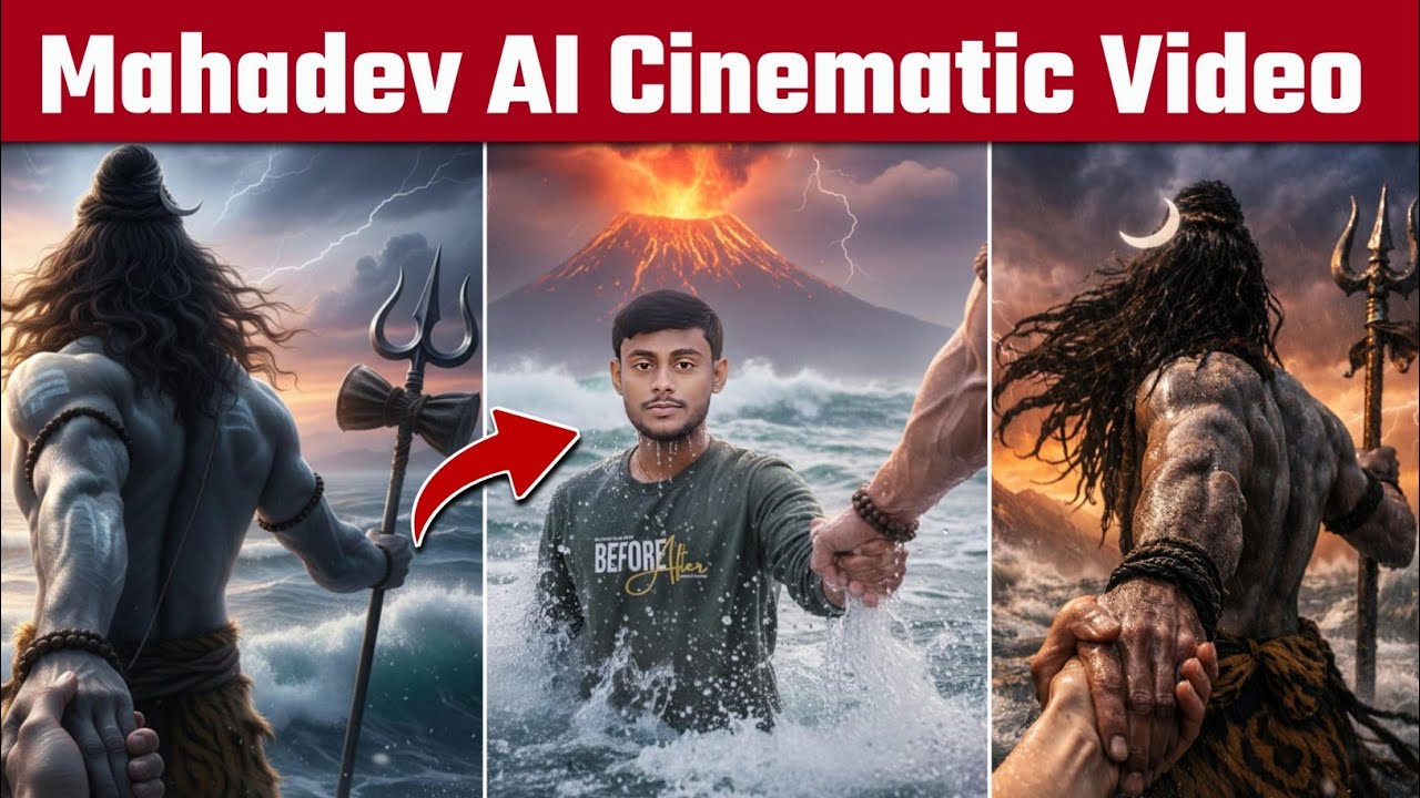 AI Lord Shiva Cinematic Video Editing Tutorial | Mahadev Ke Sath Cinematic Video Kaise Banaye 