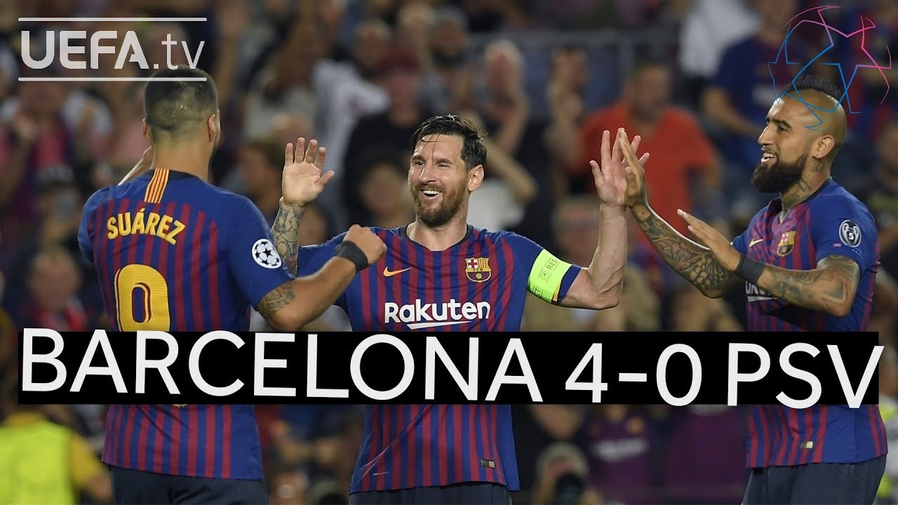 BARCELONA 4-0 PSV #UCL HIGHLIGHTS