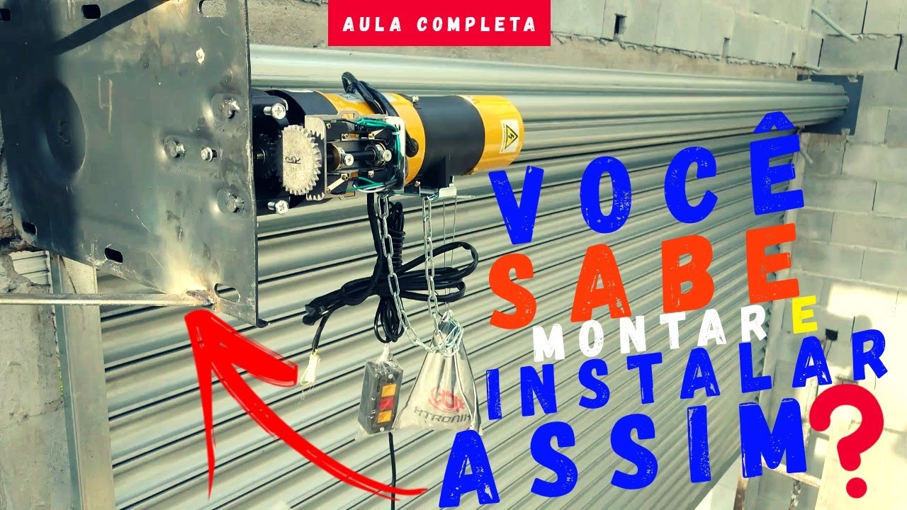 PORTA DE ENROLAR AUTOMÁTICA: Como montar e Como instalar